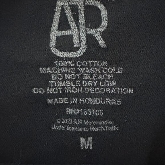 AJR 2022 Graphic Band T-Shirt Medium Psychedelic Horns Black Cotton Tee Concert - Picture 5 of 7